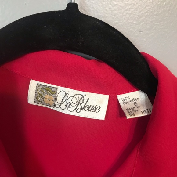 VINTAGE Red Blouse - Picture 3 of 8